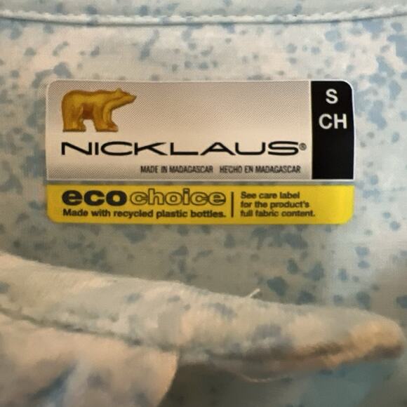 Jack Nicklaus Eco Choice Golf Polo Shirt Moisture Wicking Light Blue Men’s S - Picture 6 of 7